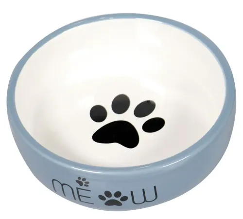 Mr.Kranch Миска для кошек MEOW 380 мл, синяя