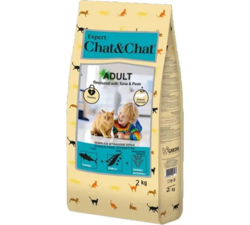 Chat&Chat Expert Adult Cat (Тунец и горох), 2 кг