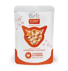 Brit Care Cat Chicken & Cheese Pouch 80 г х 10 шт
