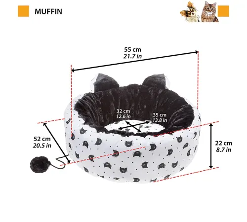 Ferplast Софа MUFFIN для кошек, 55 x 52 x h 22 см