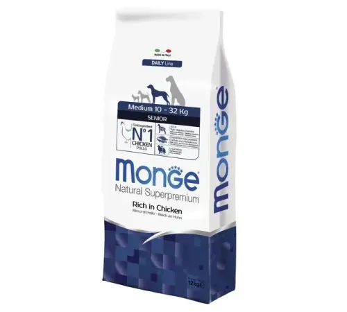 Monge Dog Daily Medium Senior (Курица), 12 кг