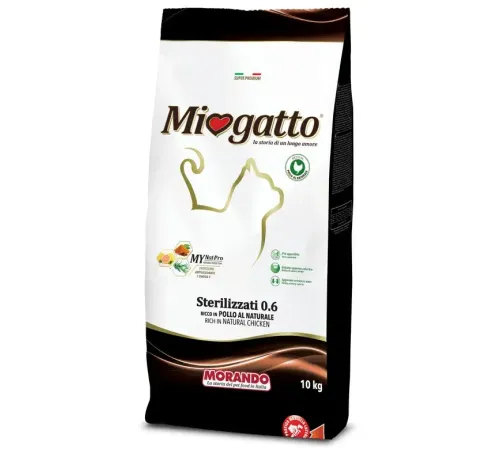 MioGatto Sterilizzati (Курица), 10 кг