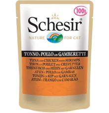 Schesir Tuna Chicken Shrimps (Тунец, курица, креветки) 100 г х 10 шт