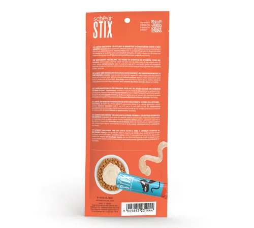 Schesir Stix Крем-лакомство с лососем, 15 г х 6 шт