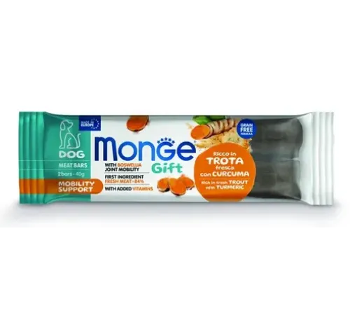 Monge Gift Mobility Support Dog Мясные батончики с форелью, босвеллией и куркумой, 40 г