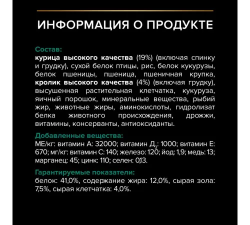 Purina Pro Plan Sterilised Renal Plus (Кролик), 400 г