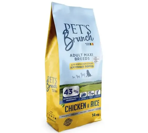 Pet's Brunch Adult Maxi Breeds (Курица и рис), 14 кг