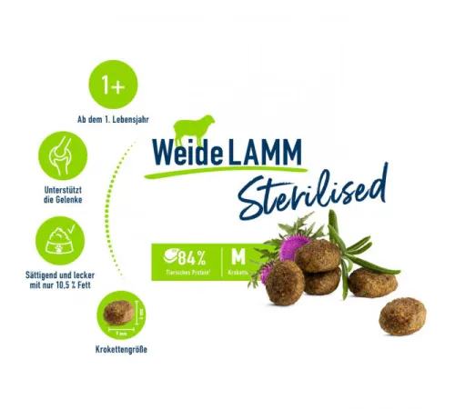 Happy Cat Sterilised Weide-Lamm (Пастбищный ягненок) 4 кг