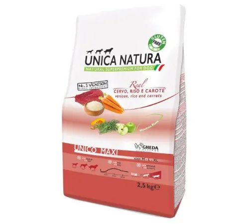 Unica Natura Unico Maxi (Оленина, рис и морковь) 2,5 кг