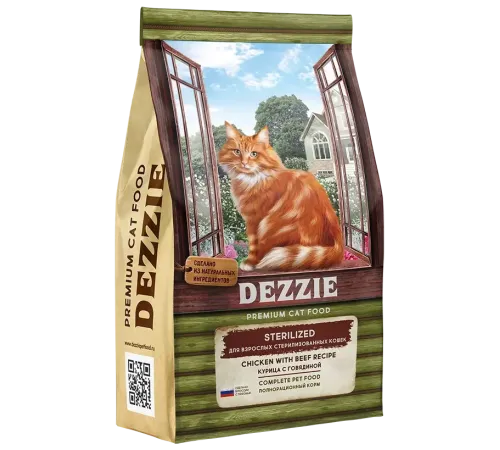Dezzie Sterilized Cat (Курица, говядина), 2 кг