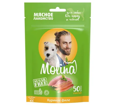 Molina Лакомство для собак Куриное филе, 50 г