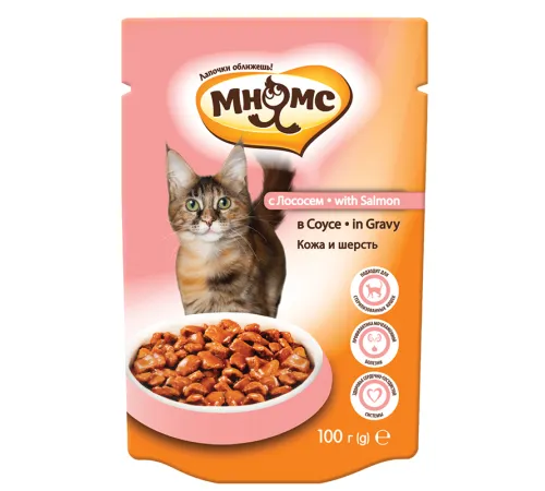 Мнямс Паучи с лососем (соус) 100 г