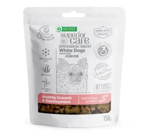 Nature's Protection Superior Care White Dogs Healthy GF Growth and Development (Насекомые), 150 г