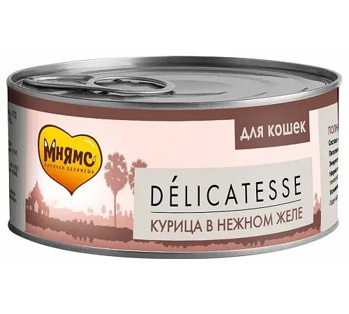 Мнямс Delicatesse Курица в нежном желе для кошек, 70 г