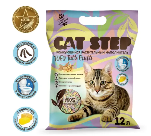 Cat Step Tofu Tutti Frutti, 12 л (5,567 кг)