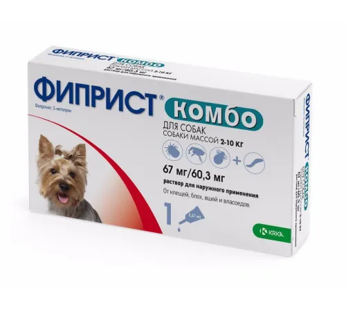 KRKA Фиприст Комбо для собак свыше 40 кг 402 мг/361,8 мг срок до 04.2026 г