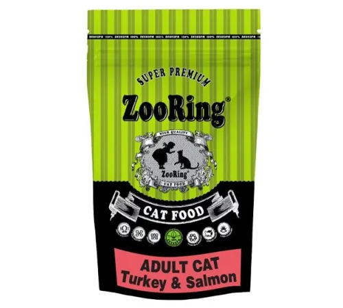 ZooRing Adult Cat (Индейка, лосось), 350 г