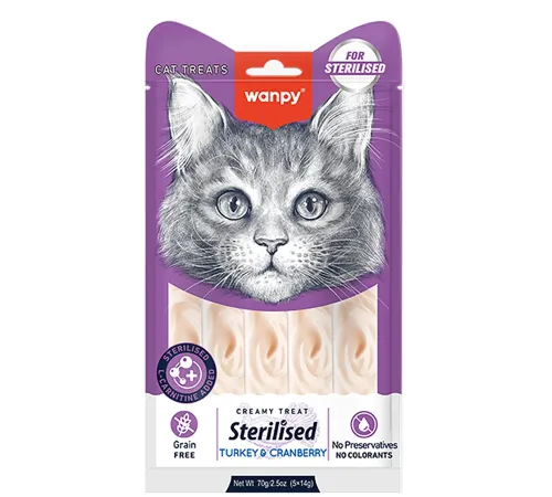 Wanpy Cat Нежное пюре из тунца с клюквой, 70 г