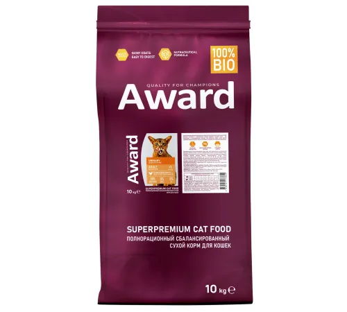 Award Cat Urinary (Курица), 10 кг