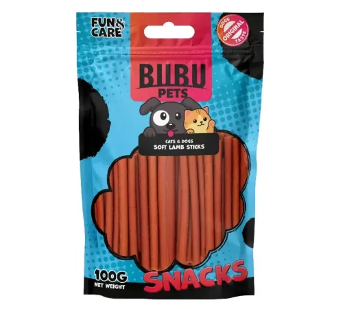 Bubu Pets Палочки из мяса ягненка, мягкие, 100 г