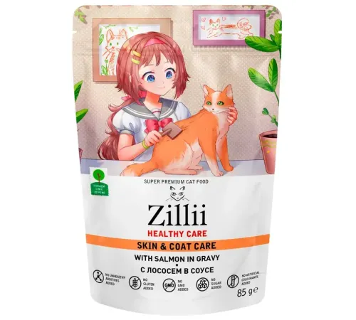 ZILLII Healty Care Skin & Coat Care (Лосось в соусе), 85 г