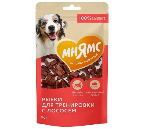 Мнямс Лакомство для собак Рыбки из лосося, 90 г