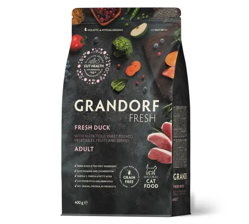Grandorf Fresh Adult (Утка и батат), 400 г срок до 12.05.2026 г