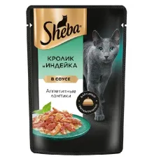 Sheba Ломтики в соусе (Кролик и индейка), 75 г