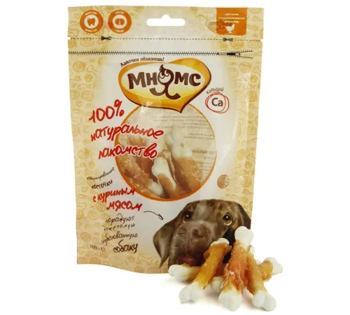 Мнямс Кальцинированные косточки с курицей 100 г