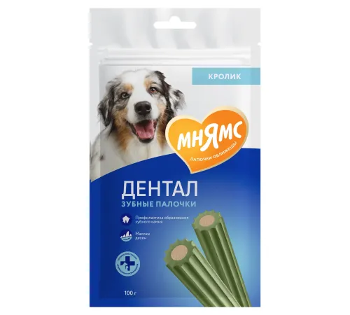 Мнямс DENTAL Зубные палочки с хлорофиллом, 100 г