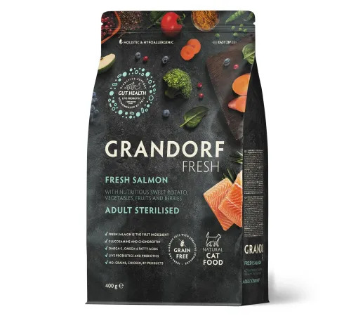 Grandorf Fresh Adult Sterilised (Лосось и батат), 400 г