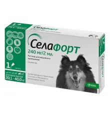 KRKA Селафорт для собак 20,1 - 40 кг (1 пипетка) 240 мг/2 мл