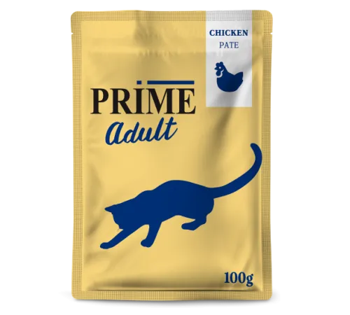 Prime Adult Пауч (Паштет из курицы) для кошек, 100 г