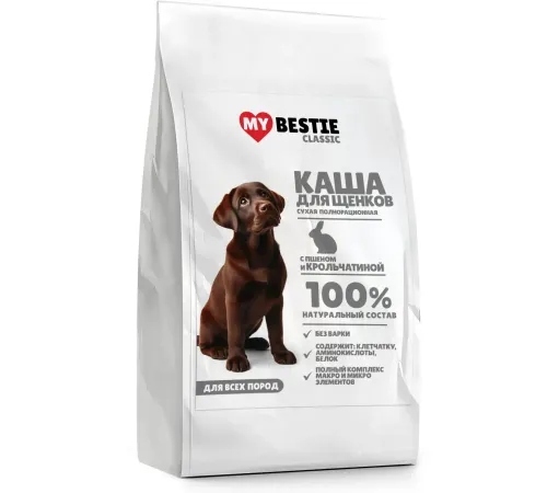 MyBestie Classic Каша для щенков (Пшено и кролик), 5 кг