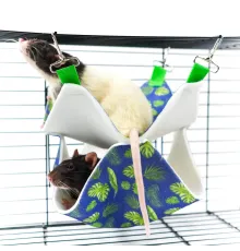Bambini Pets Гамак подвесной двухуровневый для грызунов и хорьков, 23*23*6 см