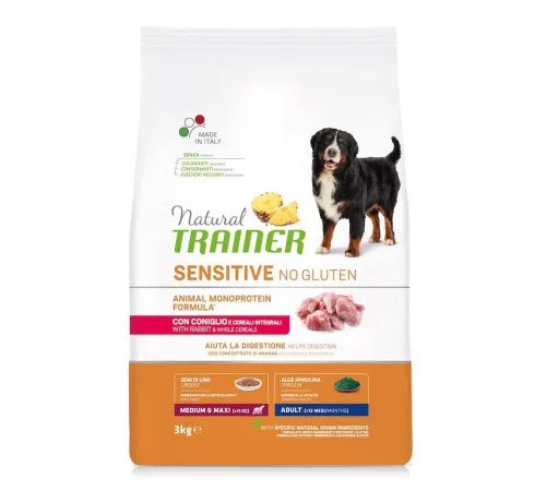 Trainer Natural Sensitive No Gluten Medium&Maxi Adult (Кролик), 3 кг