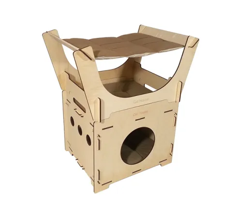 Cat House Домик фанерный Релакс, 27х44х38 см