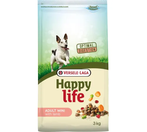 Happy Life для взрослых собак мелких пород (Ягненок), 2,5 кг