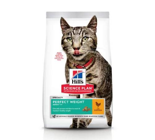 Hill's Science Plan Perfect Weight для кошек, склонных к избыточному весу (курица) 1,5 кг