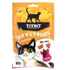 ТИТБИТ Лакомство хрустящее с говядиной для кошек, 60 г