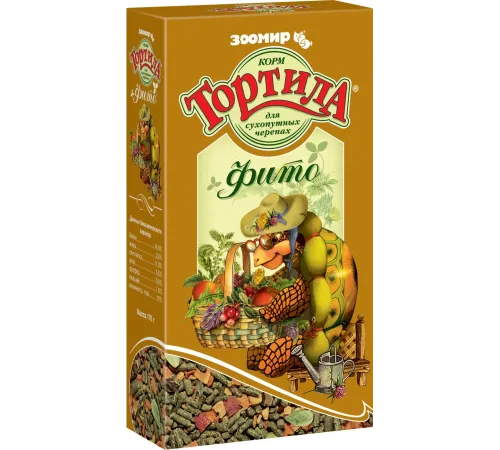 Зоомир Тортила Фито Корм для сухопутных черепах, 170 г