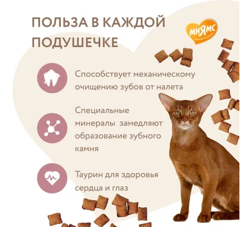 Мнямс Хрустящие подушечки Здоровые зубы, 60 г