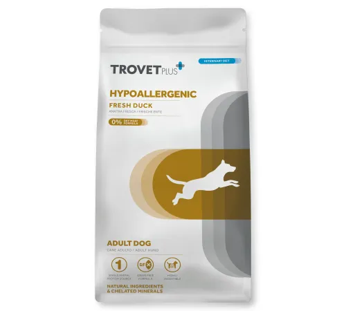 Trovet Plus Adult Dog Hypoallergenic (Утка), 3 кг