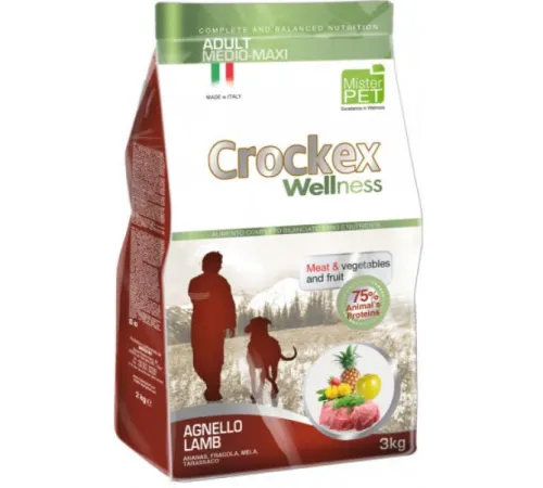 Crockex Wellness Adult Dog Medium/Maxi (Ягненок и рис), 12 кг