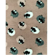 ProFleece Коврик меховой Овечки 1х1,6 м, беж/черный/белый