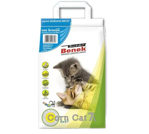 Super Benek Corn Cat кукурузный (Морской бриз), 25 л