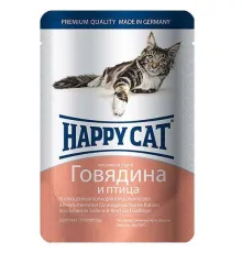 Happy Cat Пауч Говядина Птица 100 г