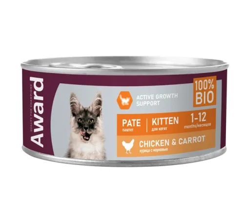 Award Kitten Паштет (Курица с морковью), 100 г
