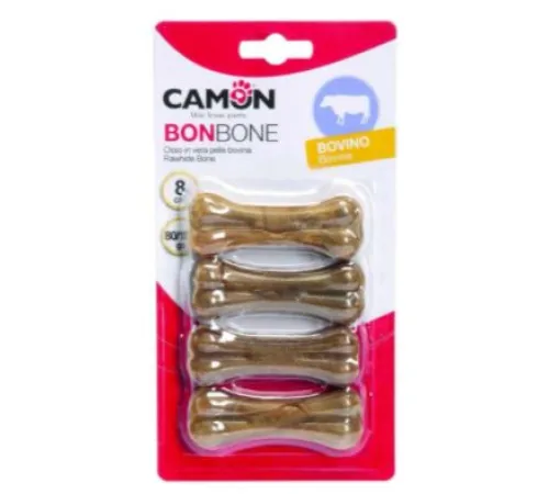 CAMON Кость жевательная из говяжьей кожи  8 см (4 шт/уп)
