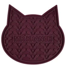 Mr.Kranch Лизательный коврик для медленного поедания 12х12 см, бордовый